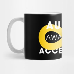 Autism Acceptance With Gold Infinity Mug